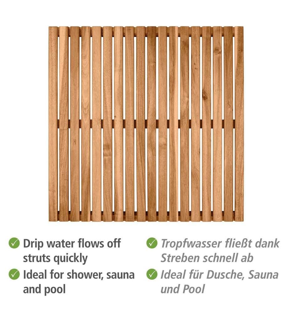 Schermo da bagno in/outdoor in acacia, per uso interno ed esterno