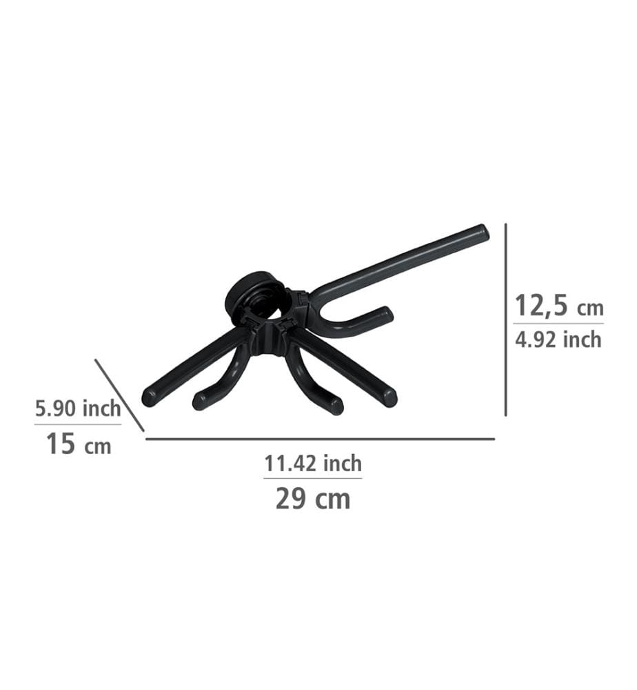 Herkules Hook Black, Set of 3, Suitable for Herkules telescopic system