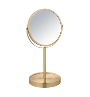 Specchio a stelo Alata Ø 17 cm con 3 pieghe - Oro