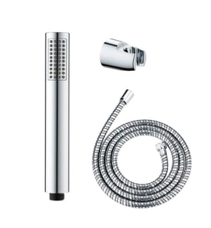 Set di soffioni doccia Basic Line, doccetta classica a 3 pezzi - argento