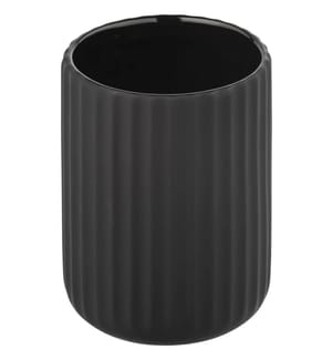 Bicchiere per spazzolini da denti in ceramica Nerno - Nero