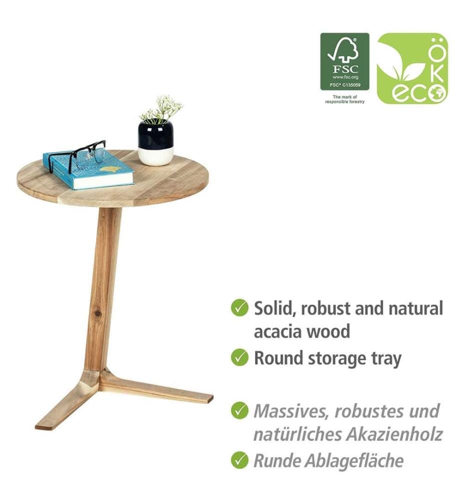 Table d'appoint ronde en bois