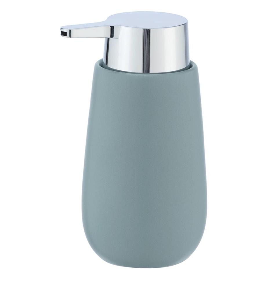 Distributeur de savon Badi Bleugris, céramique, 320 ml