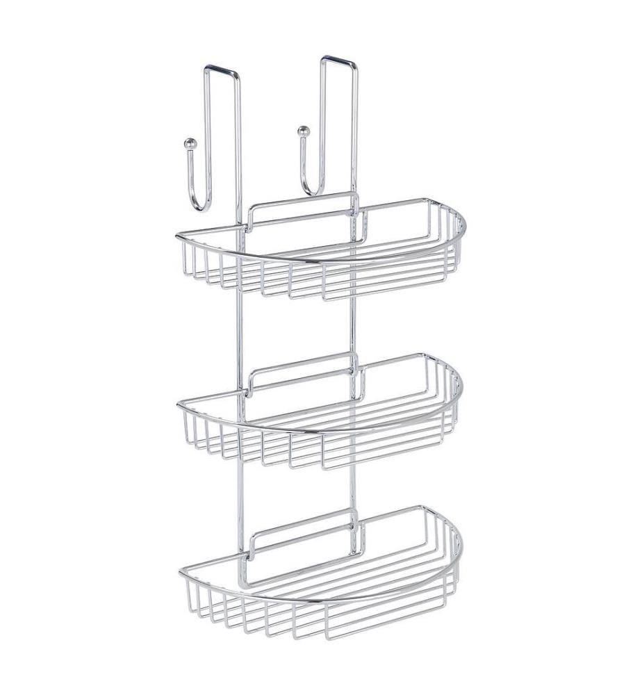 Hanging bathroom shelf, 3 removable shelves, 2 hooks