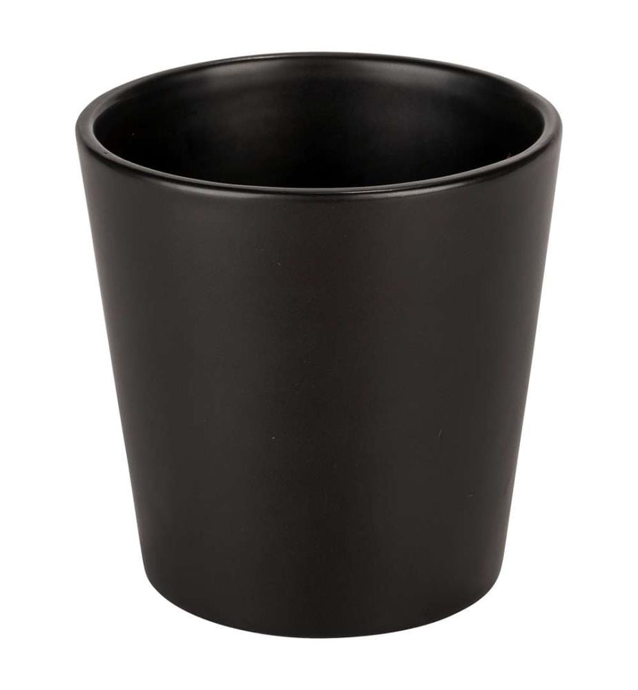 Ceramic plant pot cover Kuro, black, ceramic