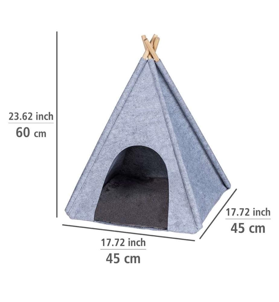 Letto per animali in feltro Tipi grigio chiaro, 45 x 45 x 60 cm