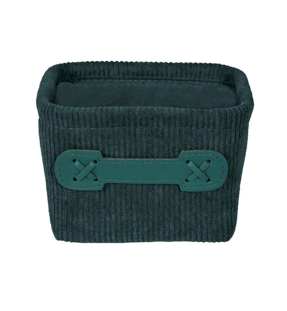 Anela Mini cestino da bagno - quadrato - verde scuro