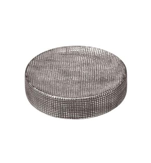 Portasapone in ceramica - portasapone rotondo Rivara - argento - portasapone - dipinto a mano