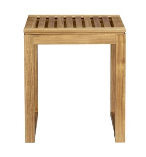 Tabouret de salle de bain Mod. Fondi, en bois d'acacia massif
