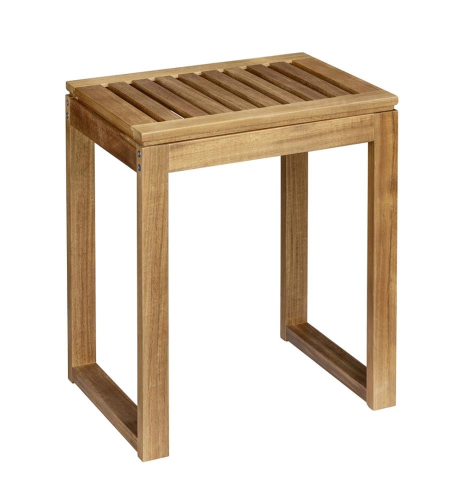 Sgabello da bagno Mod. Fondi, In legno massiccio di acacia
