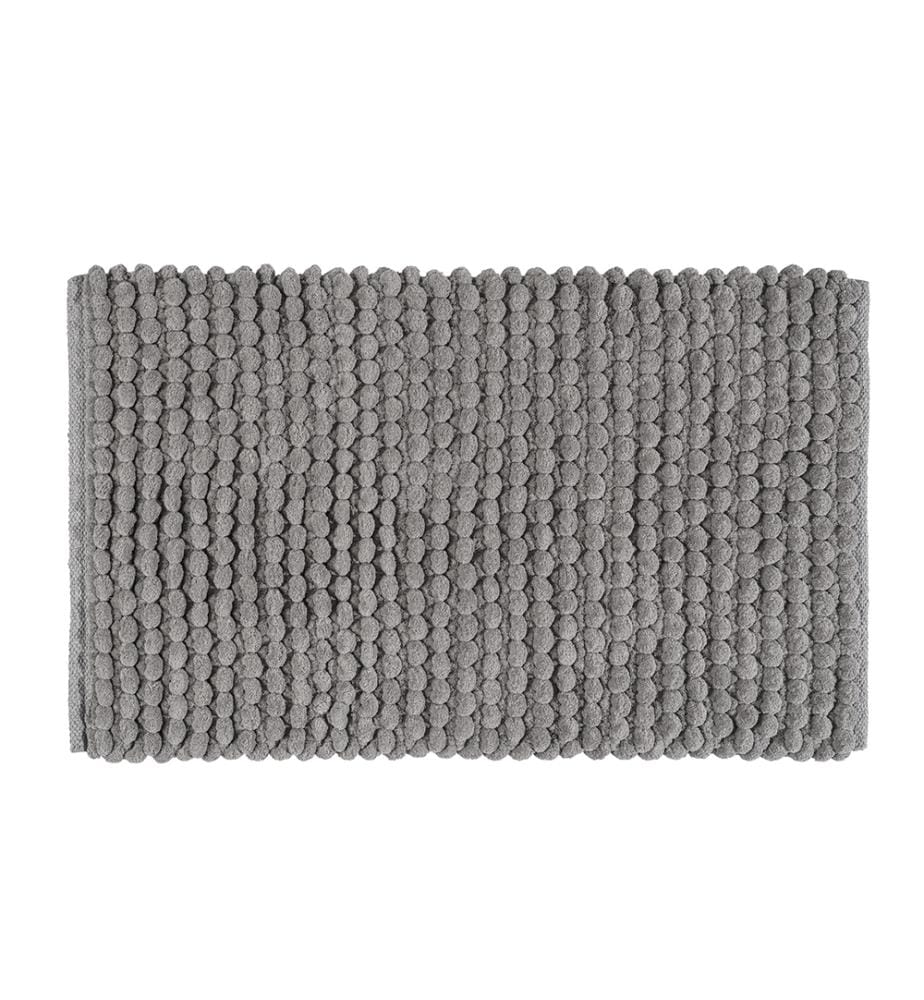 Badeteppich Mod. Solivo, grau, Polyester/Baumwolle, 50x80 cm, rutschfest und schnelltrocknend