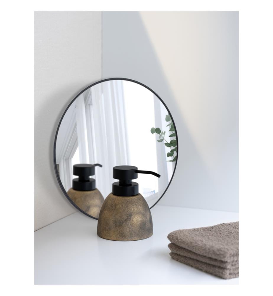 Distributore di sapone Mod. Tremea, bronzo, ceramica, 0,3L, 11,5x14x12 cm, design elegante in look bronzo