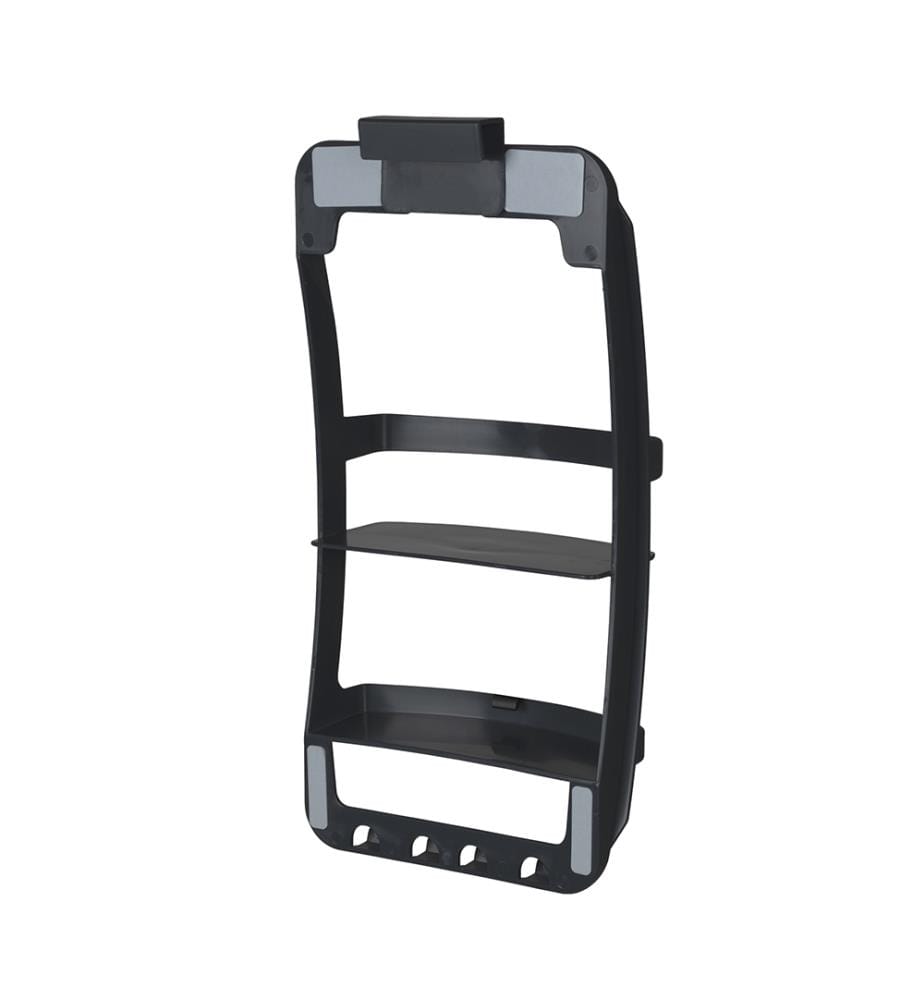 Bathroom shelf Mod. Universal, black, plastic, 26x54.5x11.5 cm, no drilling required for mounting
