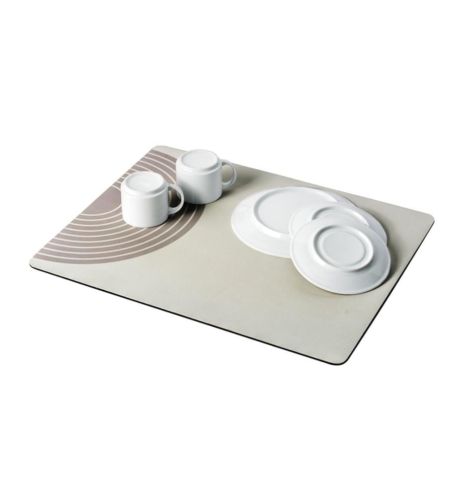 Draining mat Mod. Dima, beige, rubber, 50x40 cm, water-absorbent and quick-drying