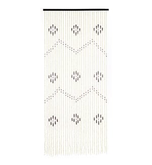 Maximex Perline di legno per tende, multicolore, legno/bambù, 90x200 cm, include 31 fili