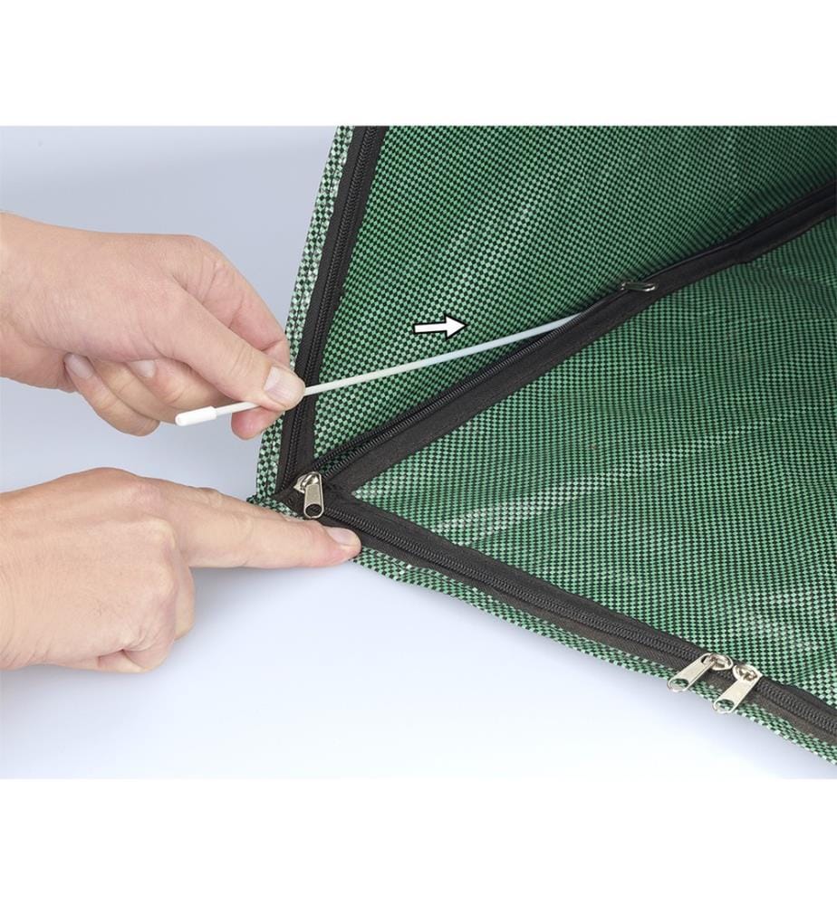 Maximex Laubsammler XL, grün/weiss, Kunststoff, Glasfaser, 50x35x75 cm, mit integriertem Kehrrand