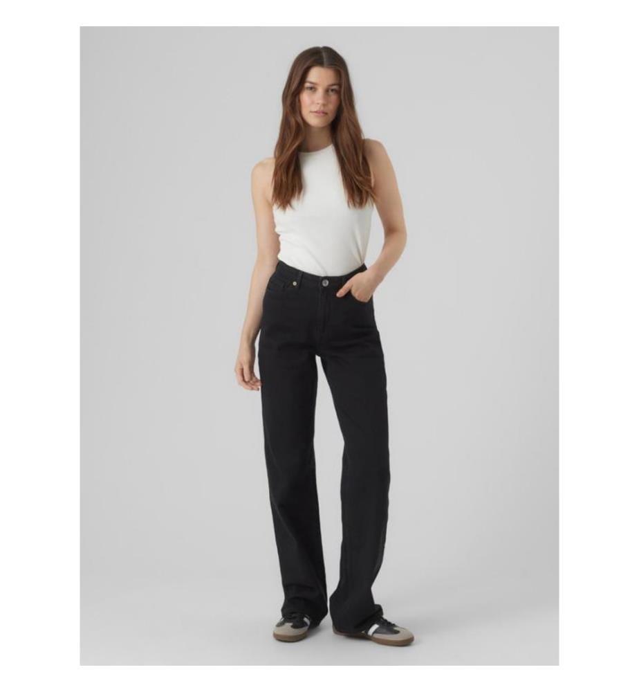 Jeans A Gamba Tesa - Nero