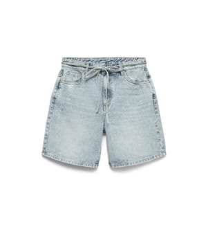 Relaxed Fit Denim Shorts - Hellblau