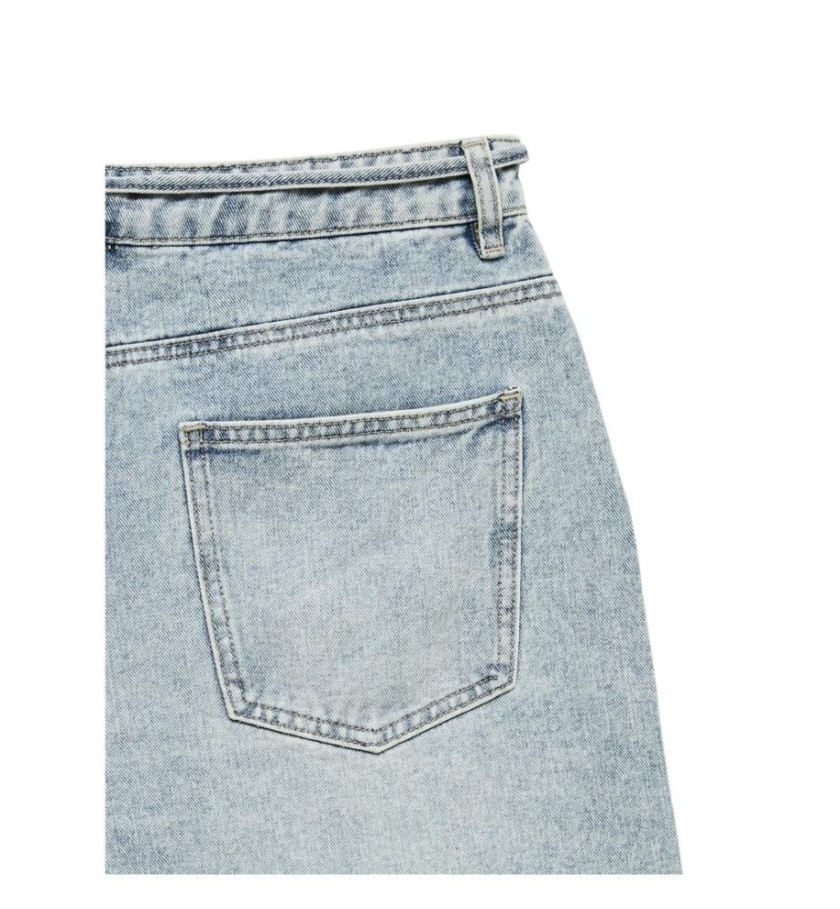 Relaxed Fit Denim Shorts - Hellblau