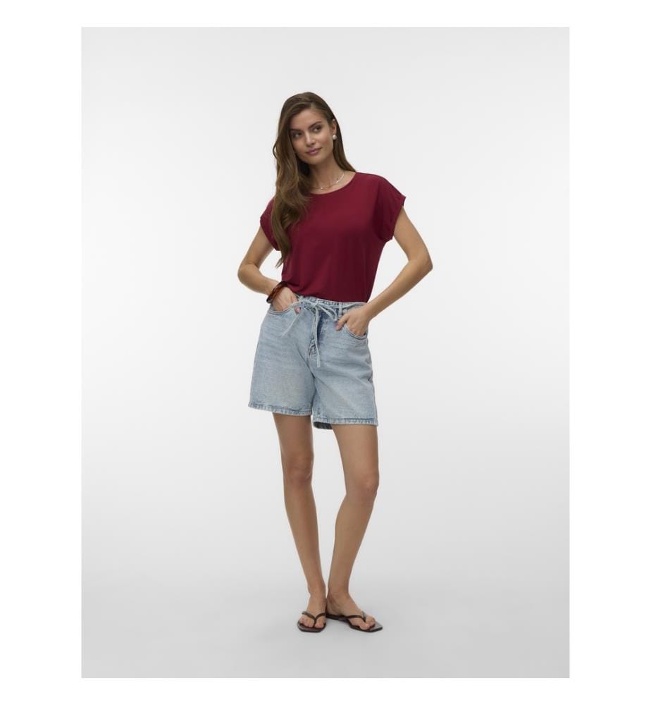 Relaxed Fit Denim Shorts - Hellblau