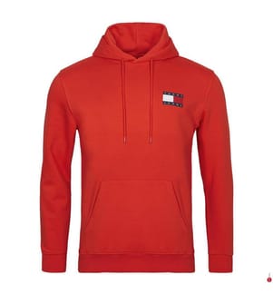 Hoodie Essential Flag Hood Regular Fit - Bright Vermillion