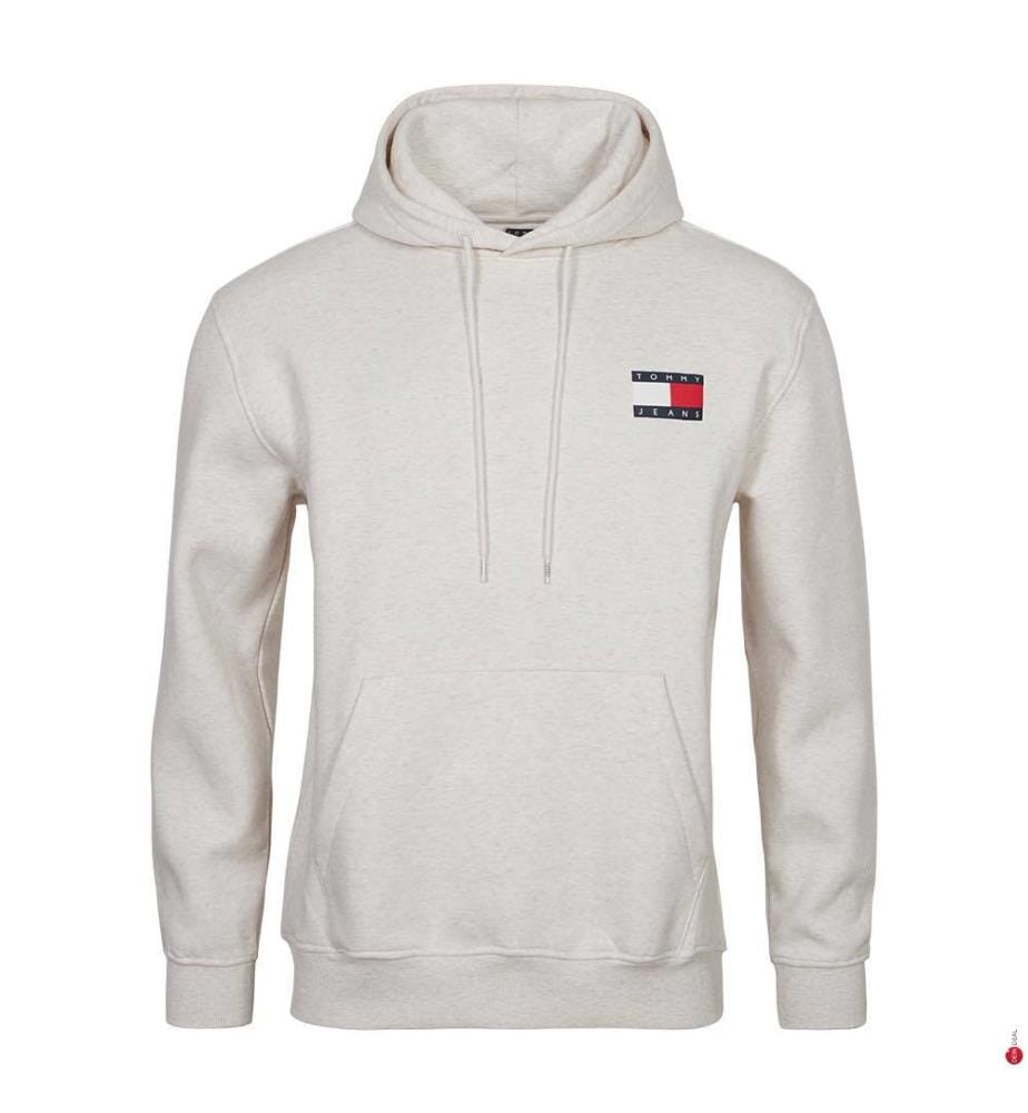Hoodie Essential Flag Hood Regular Fit - Oat Marl Htr