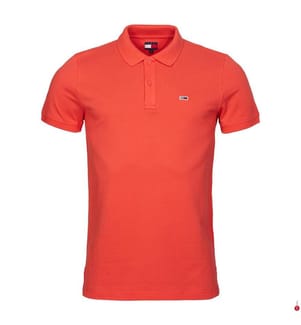 Polo Placket Slim Fit - Bright Vermillion