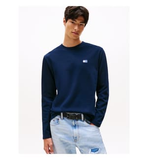 Langarm-T-Shirt - Marineblau