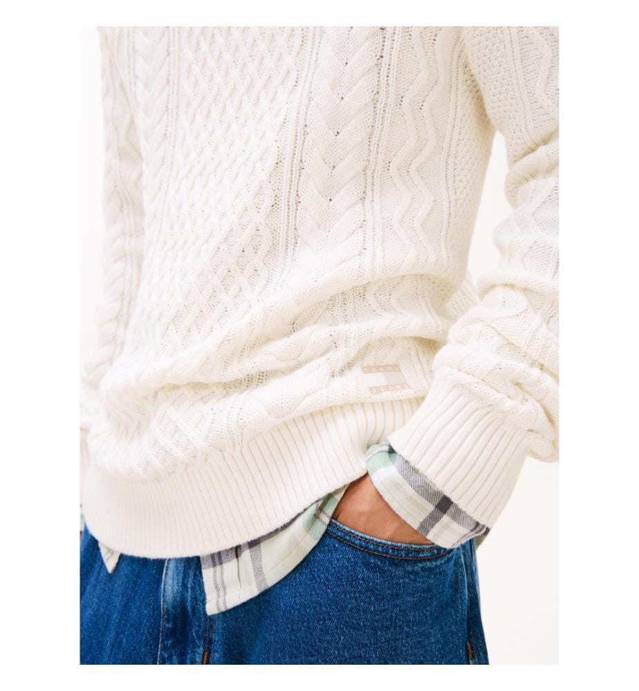 Pullover Slim Fit - Cremeweiss