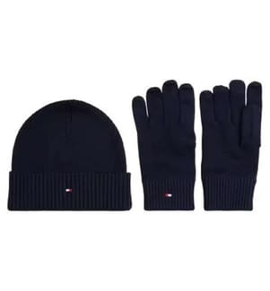 GIFT - Coffret Cadeau Bonnet et Gants pour Homme - Marine