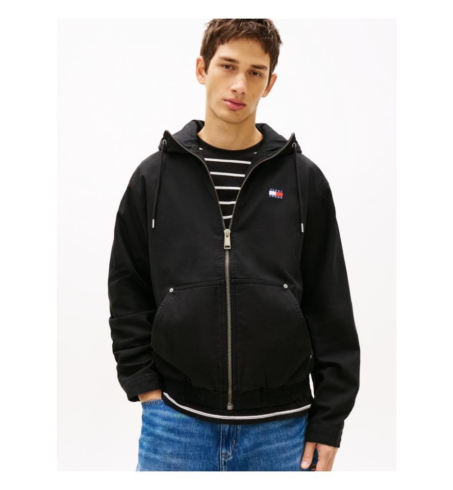 Herringbone-Jacke - Schwarz