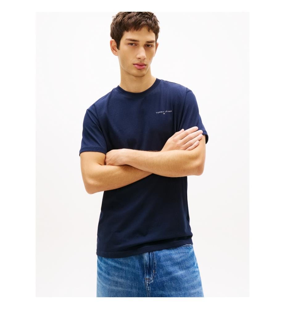 Set di 2 T-shirt lineari slim - Nero e blu