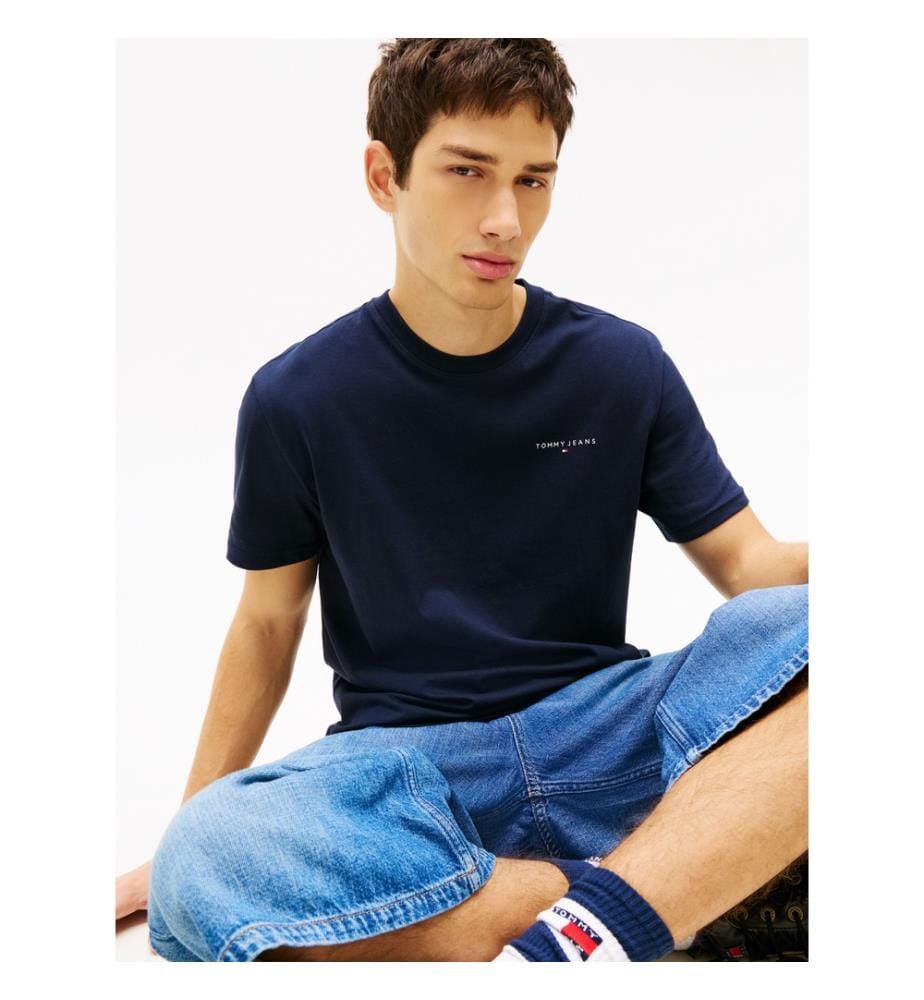 Set di 2 T-shirt lineari slim - Nero e blu