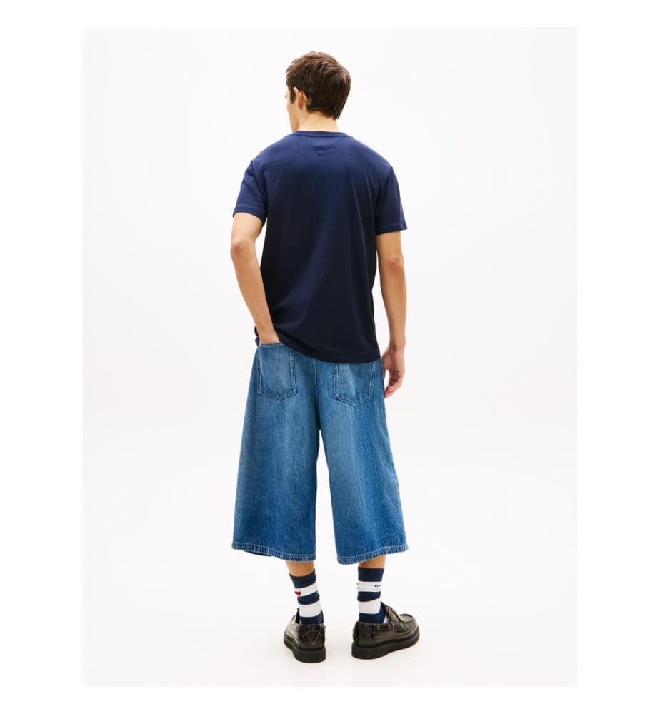 Set di 2 T-shirt lineari slim - Nero e blu