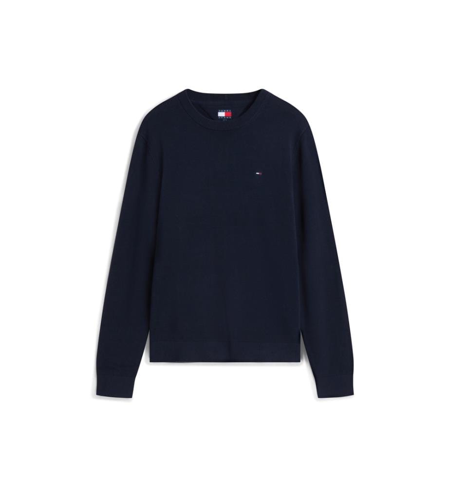 Tommy Flag Slim-Pullover – Marineblau
