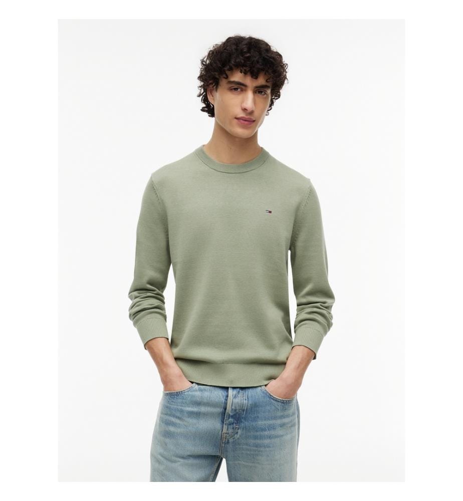 Tommy Flag Slim-Pullover – Khaki