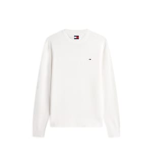 Tommy Flag Slim-Pullover – Weiss