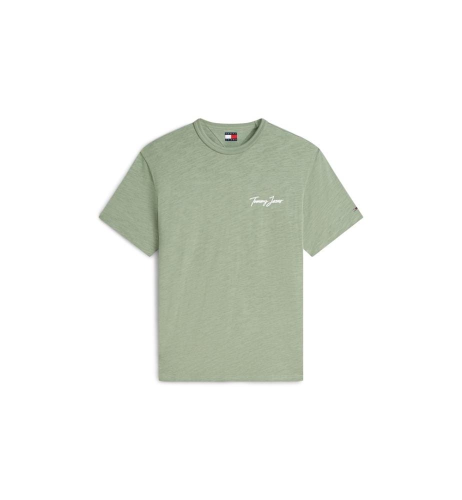 Lässiges T-Shirt mit Struktur – Khaki