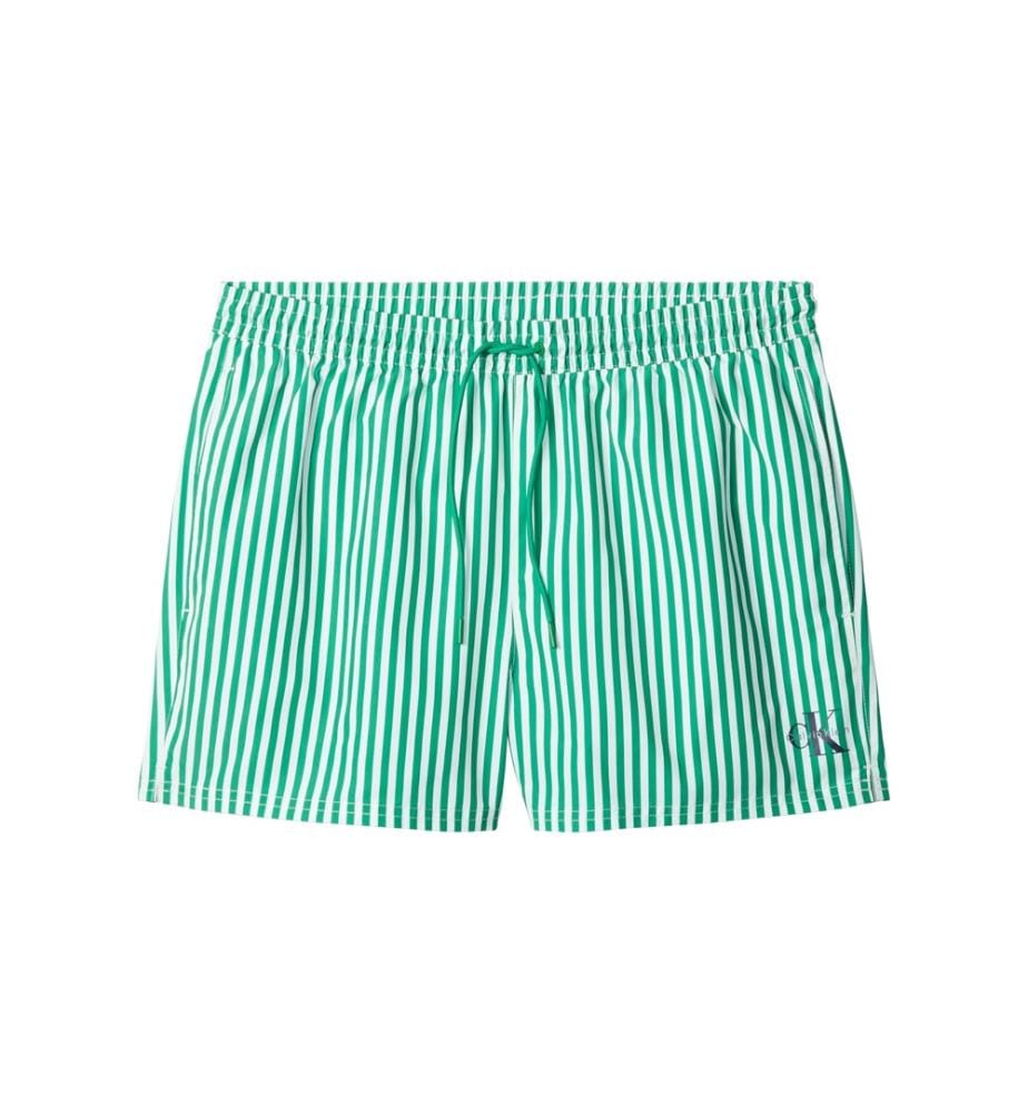 Short de Bain Monogram - Vert et Blanc