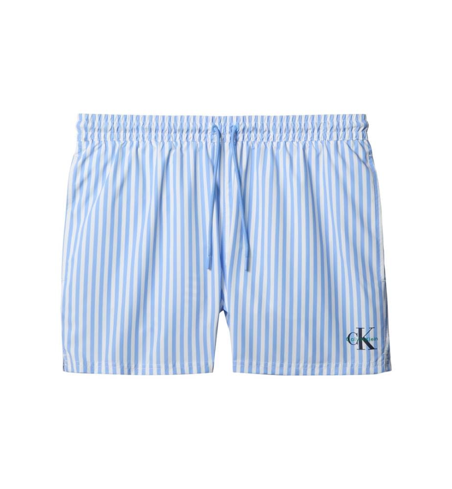 Pantaloncini da bagno con monogramma - Blu e bianco
