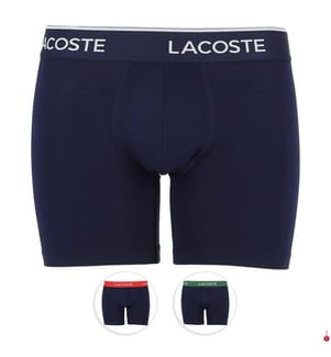 3er-Pack Lange Boxershorts aus Stretch-Baumwolle - Marineblau & Rot & Grün