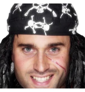 Bandana pirata - teschio e ossa incrociate - già in forma