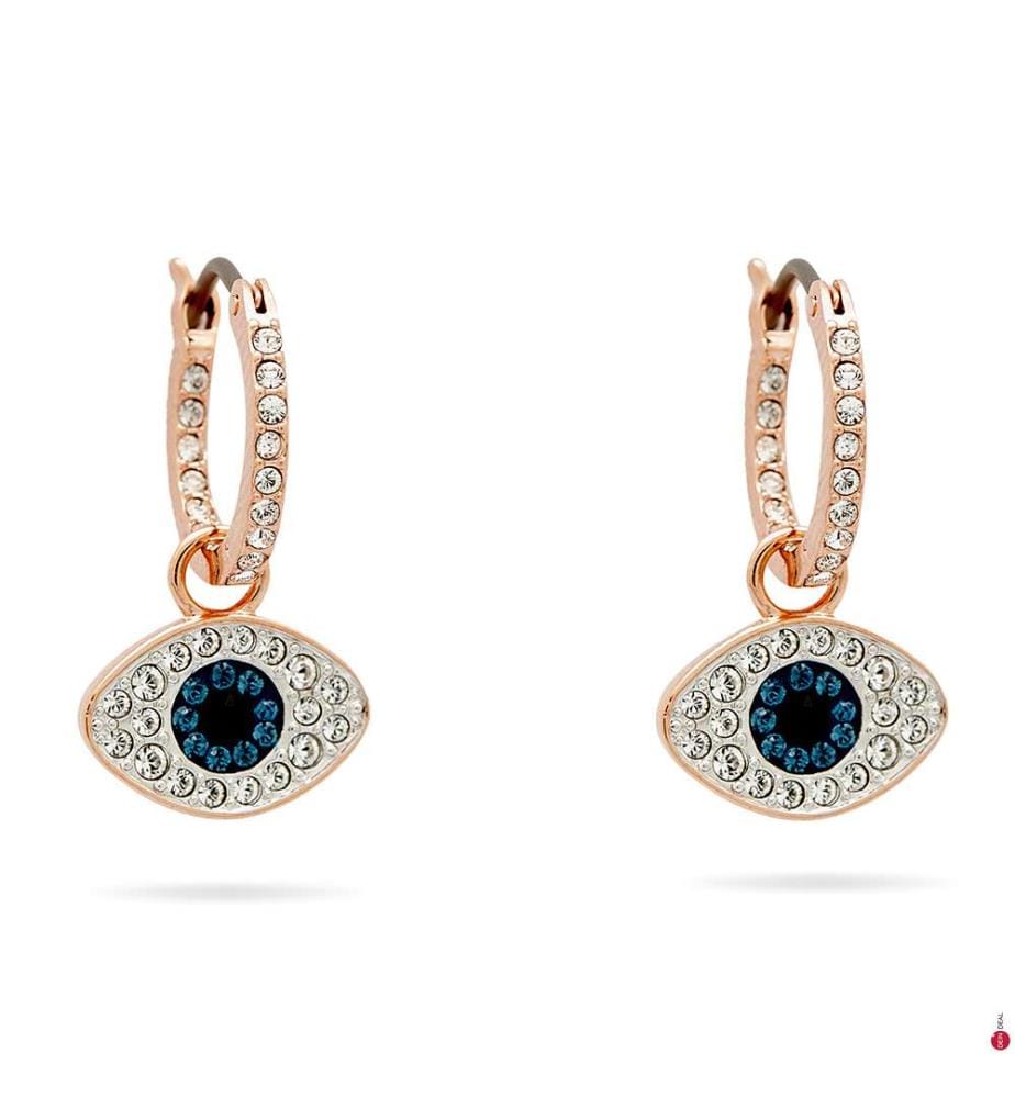 Boucles d'Oreilles Symbolic - Bleu et Doré