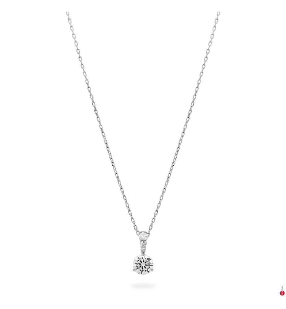 Ciondolo Solitaire - Bianco