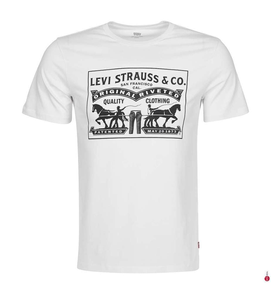 T-Shirt Two-Horse - Blanc