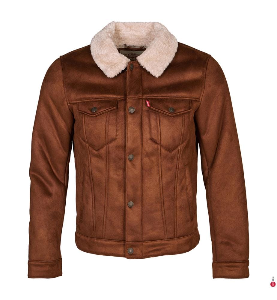 Giacca Faux-shearling Trucker - Marrone