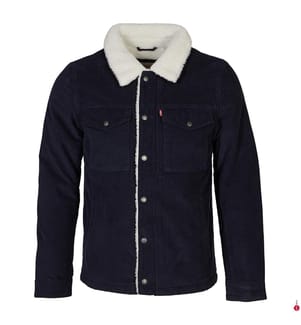 Giacca Corduroy Type III Sherpa Trucker - Azzurro Scuro