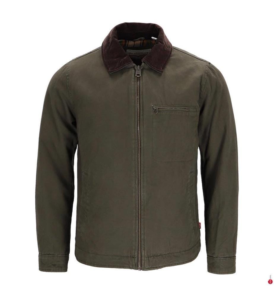 Utility-Jacke aus Baumwollcanvas - Olive