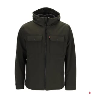 Giacca softshell in Ripstop con cappuccio - Olive