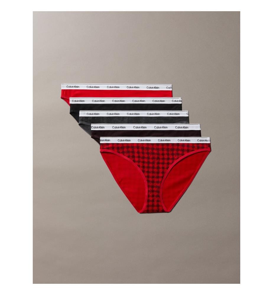 5er-Pack Slips - Schwarz und Rot